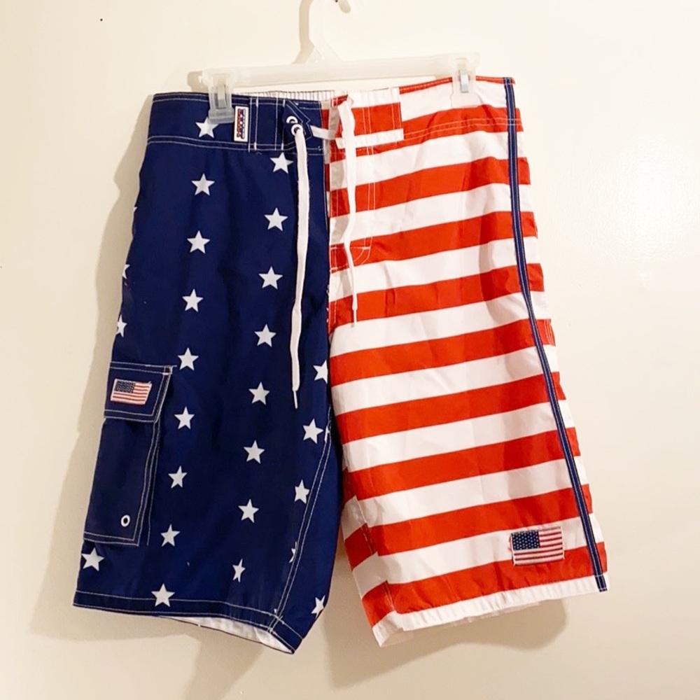 Exist Men Swim Trunks - American Flag